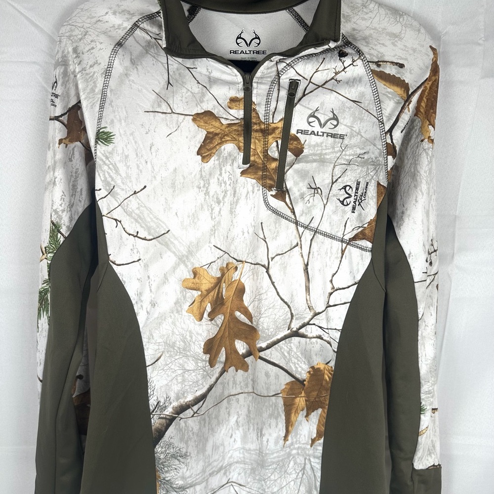 Realtree Camo Quarter-Zip Jacket with Olive Accents